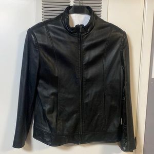 Beautiful vintage Black New Zealand lamb skin jacket